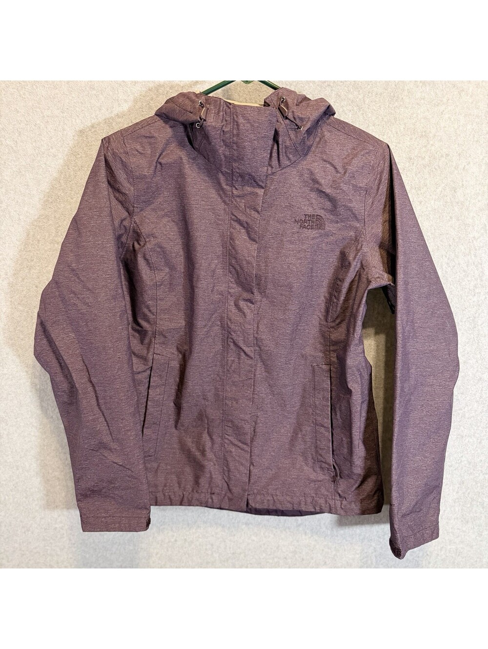 The North Face Women's Purple Hooded Rain Jacket Full Zip Dry Vent  Size S